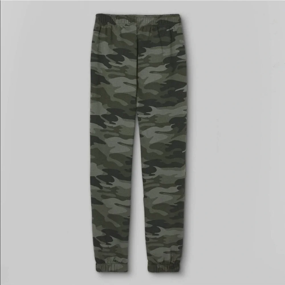 Green Camo Sweatpants Size XL Comfy Unisex Loungewear Athleisure Army Pants NEW - Picture 3 of 9
